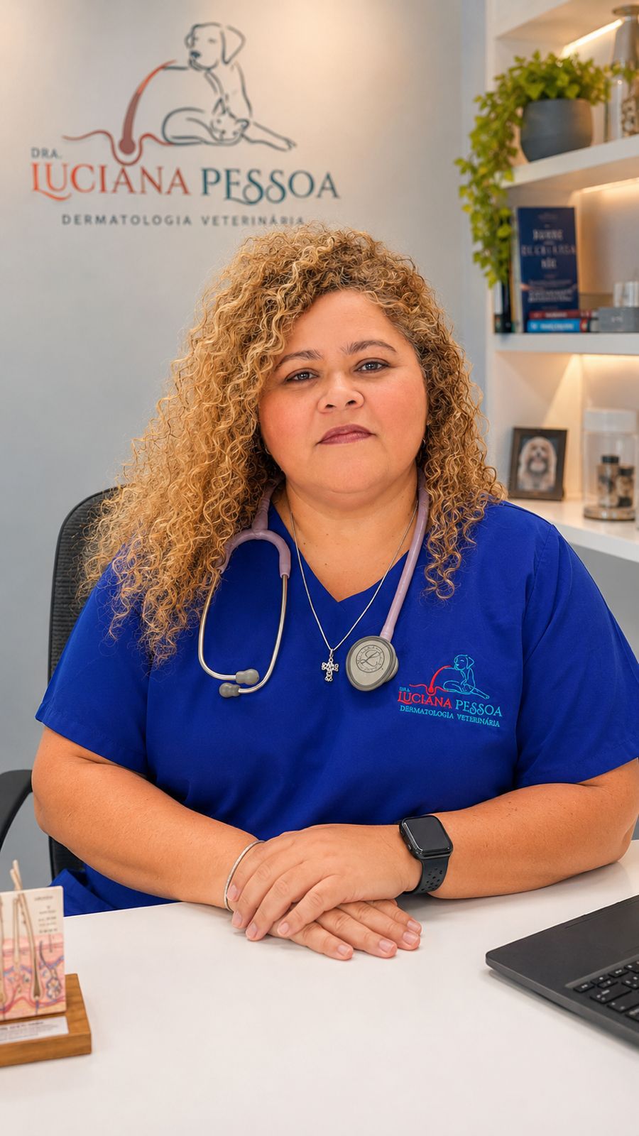 Retrato da Dra. Luciana Pessoa, médica veterinária